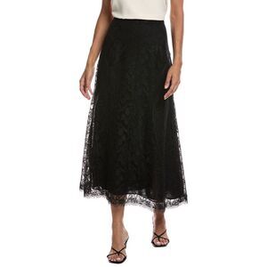 Lela Rose Womens  Tulip Lace Skirt, Black
